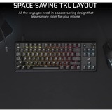 Corsair K70 CORE TKL, Gaming-Tastatur schwarz, DE-Layout, Corsair MLX Red v2