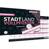 Denkriesen Stadt Land Vollpfosten - Girls Edition, Partyspiel A4-Spielblock