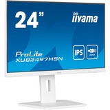 iiyama ProLite XUB2497HSN-W2, LED-Monitor 60.5 cm (23.8 Zoll), weiß (matt), FullHD, IPS, USB-C, RJ-45, 100Hz Panel