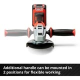 Einhell Professional Akku-Winkelschleifer AXXIO 18/125 Q, 18Volt rot/schwarz, ohne Akku und Ladegerät