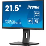 iiyama ProLite XUB2293HS-B6, LED-Monitor 54.5 cm (21.5 Zoll), schwarz (matt), FullHD, IPS, HDMI, DP, 100Hz Panel