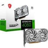 MSI GeForce RTX 4060 VENTUS 2X OC WHITE, Grafikkarte DLSS 3, 3x DisplayPort, 1x HDMI 2.1