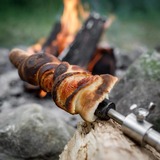 Petromax Stockbrot Spieß mit Gusseisenspitze edelstahl/holz, ausziehbar 50cm - 107cm