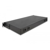 DeLOCK 19" LWL HD (High Density) Patchpanel 1 HE schwarz, für HD Kassetten oder LWL Adapter Panels