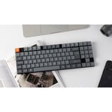 Keychron K13 Max, Gaming-Tastatur grau/orange, DE-Layout, Gateron Low Profile 2.0 Mechanical Brown, Hot-Swap, Aluminiumrahmen, RGB