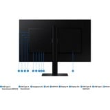 SAMSUNG ViewFinity S60UD S27D600UAU, LED-Monitor 68 cm (27 Zoll), schwarz, QHD, IPS, USB-C, 100Hz Panel