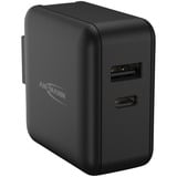 Ansmann USB-Ladegerät Travel Charger TC230PD schwarz, 1x USB-C, 1x USB-A, 30 Watt