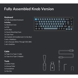 Keychron Q2 Pro, Gaming-Tastatur schwarz/blaugrau, DE-Layout, Keychron K Pro Red, Hot-Swap, Aluminiumrahmen, RGB