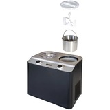 Unold Eismaschine Doppio Nero schwarz, für 2x 1.200ml Eiscreme, 250 Watt Kompressor