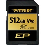 Patriot EP 512 GB SDXC, Speicherkarte schwarz, UHS-II U3, Class 10, V90