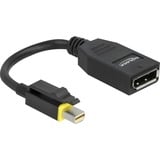 DeLOCK Adapter Mini DisplayPort 1.4 zu DisplayPort schwarz, 15cm, mit Einrastfunktion