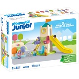 PLAYMOBIL 71703 Junior: Erlebnisturm mit Eisstand, Konstruktionsspielzeug 