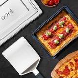 Ooni Pizza-Servierheber, Grillbesteck silber/schwarz, für Ooni Detroit Pizzableche