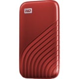 WD My Passport SSD 1 TB, Externe SSD rot, USB-C 3.2 Gen 2 (10 Gbit/s)