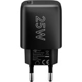 goobay USB-C PD GaN Schnellladegerät 25 Watt schwarz, Power Delivery 3.0