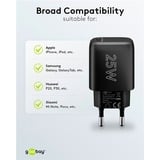 goobay USB-C PD GaN Schnellladegerät 25 Watt schwarz, Power Delivery 3.0