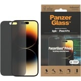 PanzerGlass Classic Fit Privacy Bildschirmschutz, Schutzfolie transparent, iPhone 14 Pro