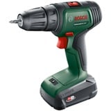 Bosch Akku-Bohrschrauber UniversalDrill 18V grün/schwarz, Li-Ionen Akku 2,5Ah, Koffer, POWER FOR ALL ALLIANCE