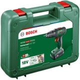 Bosch Akku-Bohrschrauber UniversalDrill 18V grün/schwarz, Li-Ionen Akku 2,5Ah, Koffer, POWER FOR ALL ALLIANCE