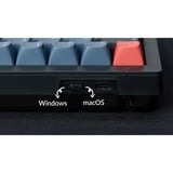 Keychron V2, Gaming-Tastatur schwarz/blaugrau, DE-Layout, Keychron K Pro Red, Hot-Swap, RGB