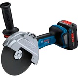 Bosch Winkelschleifer GWS 14-125 Professional + GDE 115/125 blau/schwarz, 1.400 Watt, inkl. Staubabsaugung