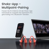 Shokz OpenSwim Pro, Kopfhörer rot/blaugrau, Blueooth, 32 GB Speicher für Musik