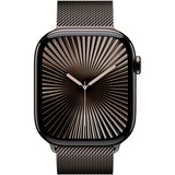 Apple Watch Series 10, Smartwatch schiefer, Titangehäuse, 46 mm, Milanaise Armband schiefer S/M, Cellular