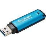 Kingston IronKey Vault Privacy 50 8 GB, USB-Stick hellblau/schwarz, USB-A 3.2 Gen 1