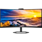 Philips 34E1C5600HE/00, LED-Monitor 86.36 cm (34 Zoll), schwarz, DisplayPort, HDMI, Adaptive-Sync, USB-C, Curved, Webcam, 100Hz Panel