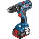 Bosch Akku-Schlagbohrschrauber GSB 18V-28 Professional, 18Volt blau/schwarz, 2x Li-Ionen Akku 4,0Ah, L-Case Pick & Click, 82-teiliges Zubehör-Set