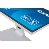 iiyama ProLite T2452MSC-W1, LED-Monitor 61 cm (24 Zoll), weiß/schwarz, FullHD, IPS, Touchscreen