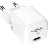 Ansmann Home Charger HC130PD-mini, 30 Watt, Ladegerät weiß, 1x USB-C, GaN, PowerDelivery, Multisafe-Technologie