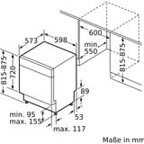 Bosch SMU4ETS08E Serie 4, Spülmaschine edelstahl (gebürstet)