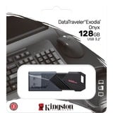 Kingston DataTraveler Exodia Onyx 128 GB, USB-Stick schwarz/schwarz, USB-A 3.2 Gen 1