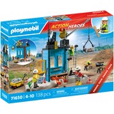 PLAYMOBIL 71650 Action Heroes Baustelle, Konstruktionsspielzeug 