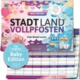 Denkriesen Stadt Land Vollpfosten - Baby Edition, Partyspiel A4-Spielblock