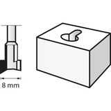 Dremel HSS Nutfräser Ø 8mm (655) 1 Stück, Schaft Ø 3,2mm