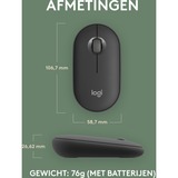 Logitech Pebble Mouse 2 M350s, Maus graphit, Bluetooth, für Windows/macOS/iPadOS/Android/ChromeOS/Linux