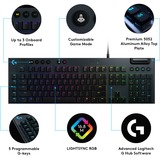 Logitech G815, Gaming-Tastatur schwarz, DE-Layout, GL Linear