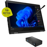 Lenovo Thinkpad X13 Yoga Generalüberholt, Notebook schwarz, Windows 11 Pro 64-Bit, 33.8 cm (13.3 Zoll), 256 GB SSD