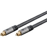 goobay Plus Toslink-Kabel schwarz/silber, 1 Meter