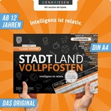 Denkriesen Stadt Land Vollpfosten - Classic Edition, Partyspiel A4-Spielblock