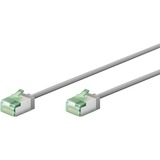 goobay Ultraflexibles Cat.8.1 Patchkabel slim, U/FTP grau, 0,5 Meter, extrakurze Stecker