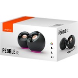 Creative Pebble SE , PC-Lautsprecher schwarz, Bluetooth 5.3, USB-C, Klinke, RGB