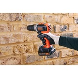 BLACK+DECKER Akku-Schlagbohrschrauber BCKSB02, 18Volt orange/schwarz, Li-Ionen Akku 1,5Ah, Aufbewahrungsbox, 62-teiliges Zubehör-Set