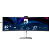 Philips 49B2U5900CH/00, LED-Monitor 124 cm (48.8 Zoll), schwarz/silber, DisplayPort, HDMI, Adaptive-Sync, USB-C, Curved, Webcam, HDR