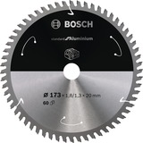 Bosch Kreissägeblatt Standard for Aluminium, Ø 173mm, 60Z Bohrung 20mm, für Akku-Handkreissägen