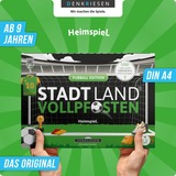 Denkriesen Stadt Land Vollpfosten - Fußball Edition, Partyspiel A4-Spielblock