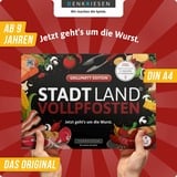 Denkriesen Stadt Land Vollpfosten - Grillparty Edition, Partyspiel A4-Spielblock