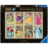 Ravensburger Puzzle Disney Princess - Nouveau Art Prinzessinnen 1000 Teile